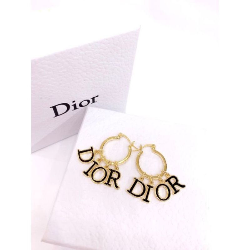 Anting Silver925 Perak Motif D1or Platgold Anti Karat anti alergi anting D1or premium berlian halus kilap N-206