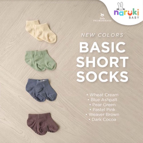 Little Palmerhaus Basic Short Socks With Antislip (Kaos Kaki Anak)