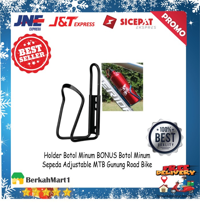 Holder Tempat BONUS Botol Minum Sepeda Adjustable MTB Gunung Road Bike