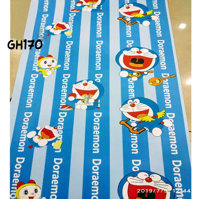 Bayar Di Temopat Paket 3 Roll Wallpaper Stiker Dinding Motif Doraemon/Wallpaper Dinding/Wallpaper