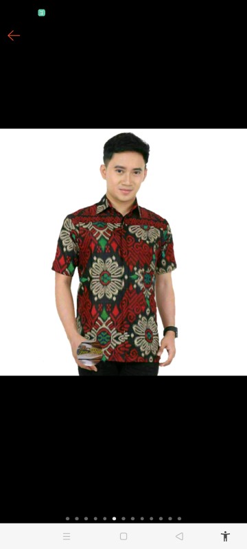 Bswart Batik Hrb026 Kenongo Hem Pendek Padi Pekalongan M L Xl Xxl Batik Pria Murah Modern Grosir