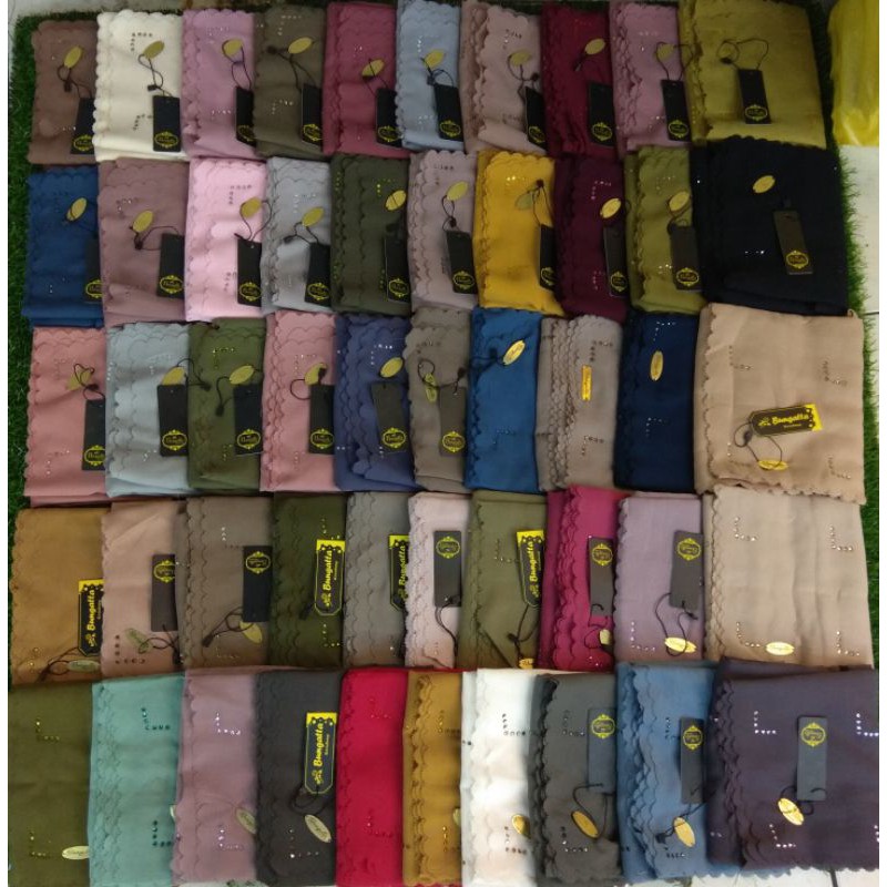 segiempat V bungatta kerudung original