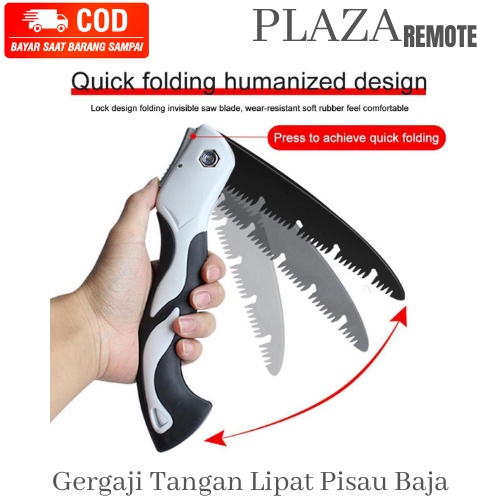 GERGAJI MINI GERGAJI LIPAT GERGAJI Tukang Serbaguna TANGAN GERGAJI KAYU ANTI SLIP Foldable Saw Woodworking Gardening 250mm