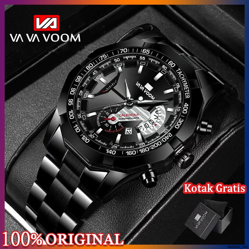 VAVA VOOM Jam Tangan Pria Kronograf Luxury Sport Quartz Business Waterproof Casual Watch 238