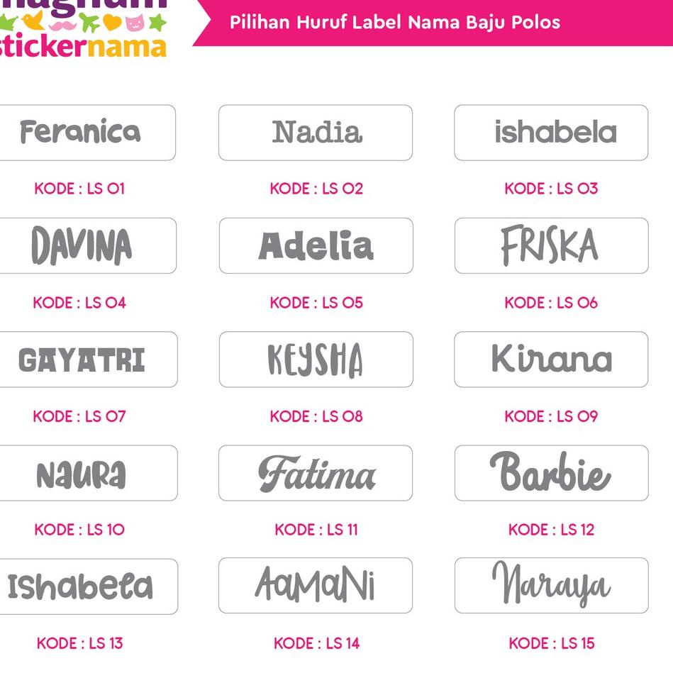 

[KODE 8HAGE] Label Nama Baju, Label Nama Kain, Label Setrika, Iron-On Label Polos