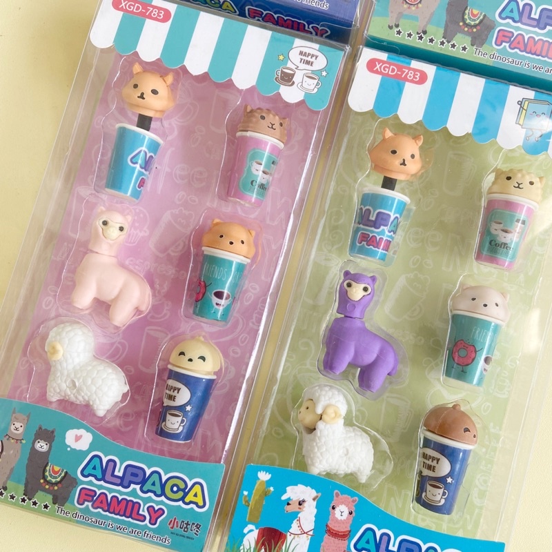 Alpaca Family Eraser Penghapus Lucu