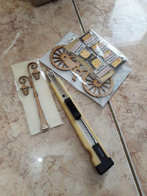 Rs 11 X 5,8 Cm Scrapbook Sepeda Couple Chipboard / Mdf / Triplex / Kayu / Dekorasi / Mahar