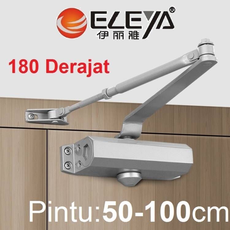 Otomatis Door Closer Penutup Pintu Otomatis Menahan 180 Derajat Non Hold Open Interkey Penahan Dekson