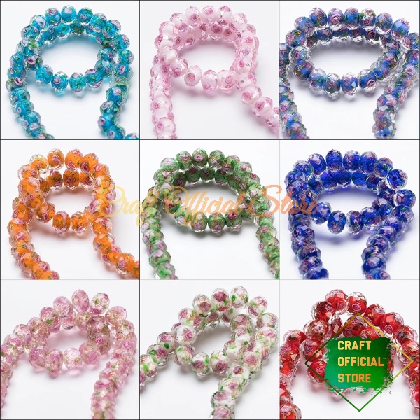 Manik Batu Kristal Ceko Murano 8mm 10mm Bahan Gelang Craft &amp; DIY