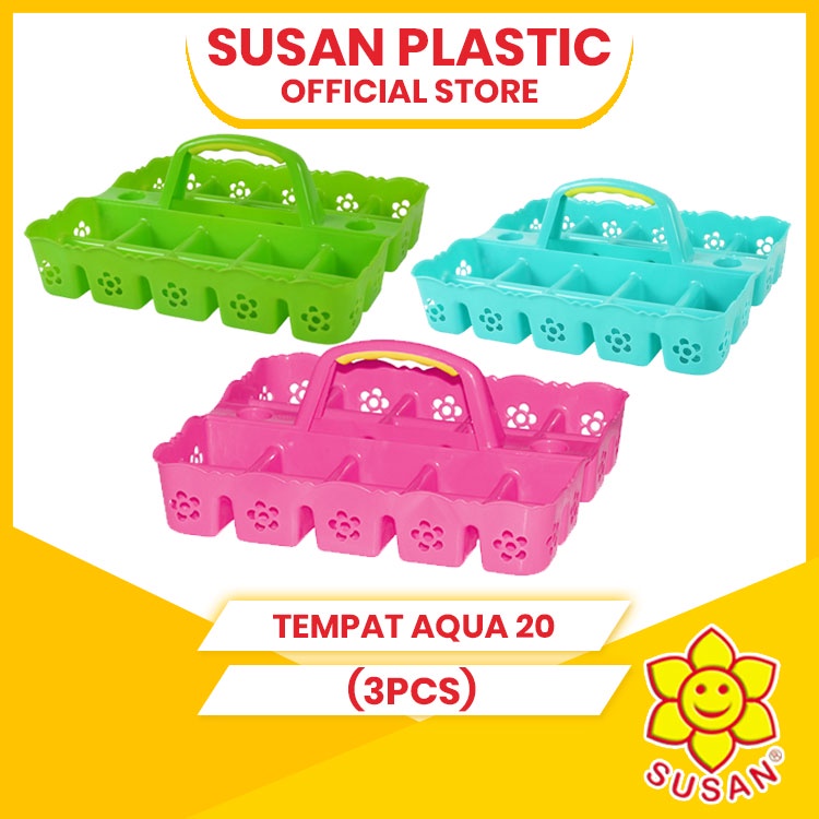 SUSAN - (3PCS) - Tempat Aqua 20 - Keranjang Aqua Gelas isi 20 - Tempat Aqua Gelas
