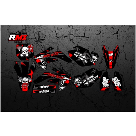 DECAL CRF 150 R FULLBODY (008) DEKAL STIKER CRF 150 LAMA HITAM MERAH, KUNING, HIJAU, BIRU TUA/MUDA, 