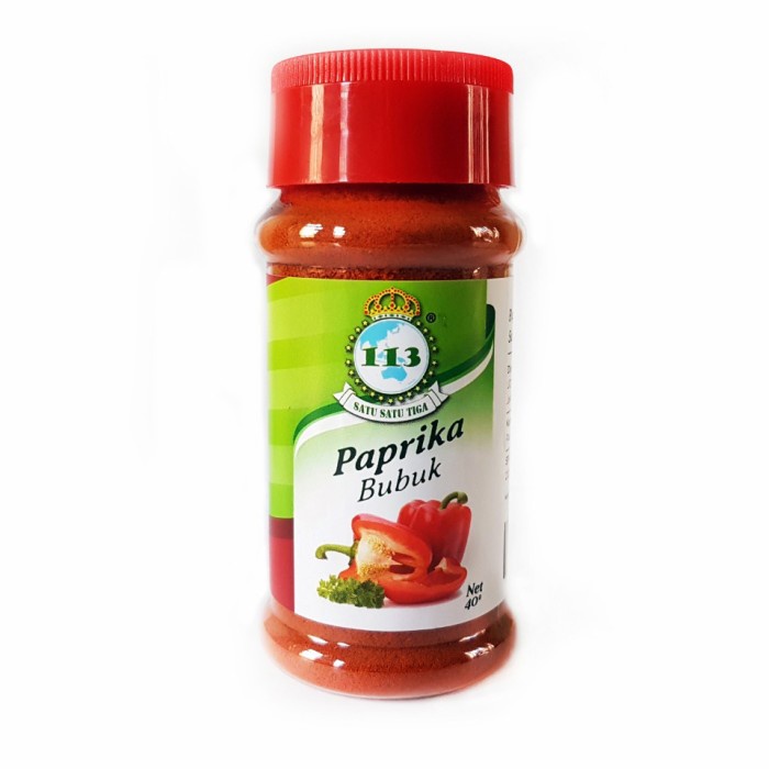 

Paprika Bubuk cap 113 satu satu tiga 40 gr