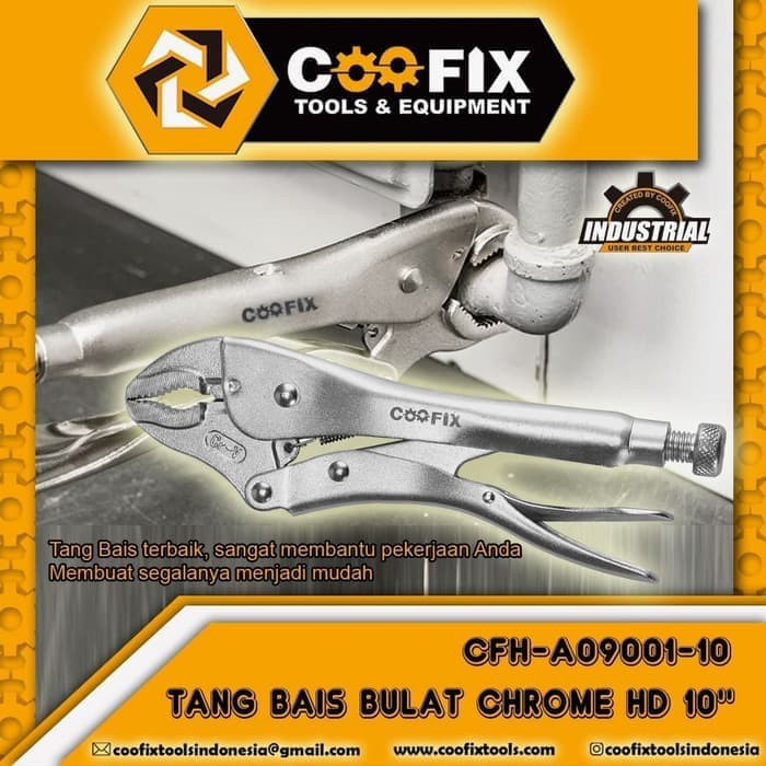 Tang Bais Bulat COOFIX Chrome HD 10 Inci