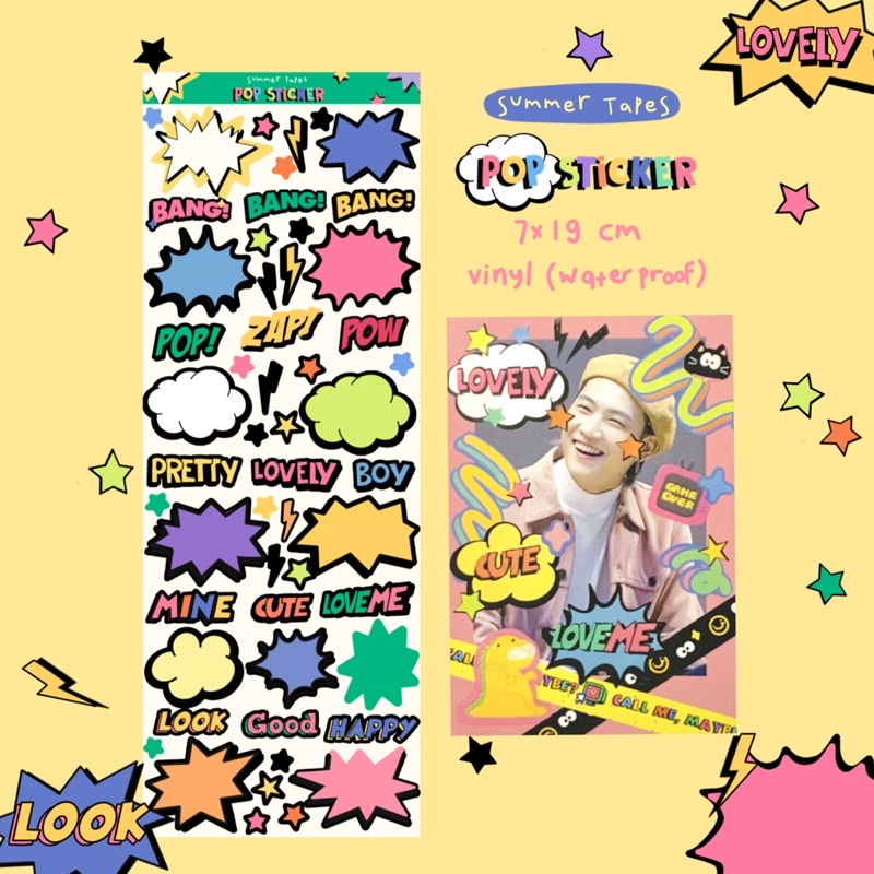 

Summer Tapes Pop Seal Sticker/stiker jurnal/sticker deco/polcos deco