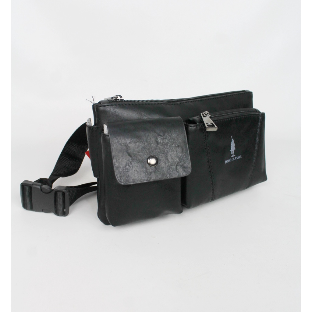 Tas Pinggang Kulit Pria / Tas Waistbag Pria Kulit Polo Classic Tas Pinggang Polo Import Tas Waistbag Kulit Terbaru