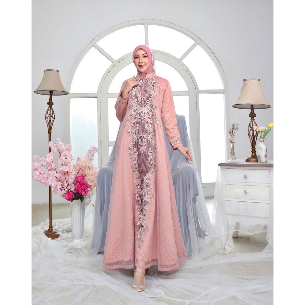 LORA FASHION - LYODRA GOWN -  GAMIS MUSLIMAH/GAMIS PESTA/GAMIS LEBARAN/GAMIS SIMPLE/GAMIS KEKINIAN/G