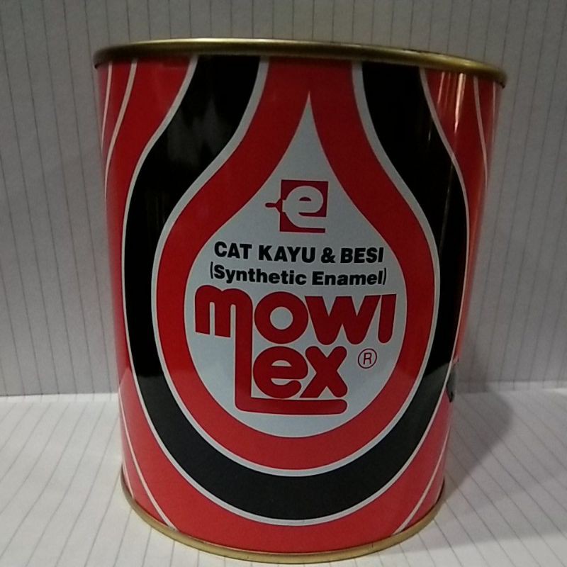 Mowilex Cat Kayu&amp;bBesi Warna Hitam&amp;Putih 1Ltr