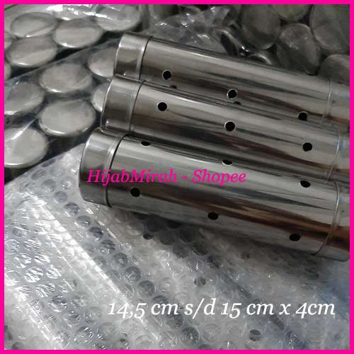 Cetakan Lontong Stainless Steel 14,5cm s/d 15cm x 4cm / Cetakan Lopis / Arem-arem 1 Lusin