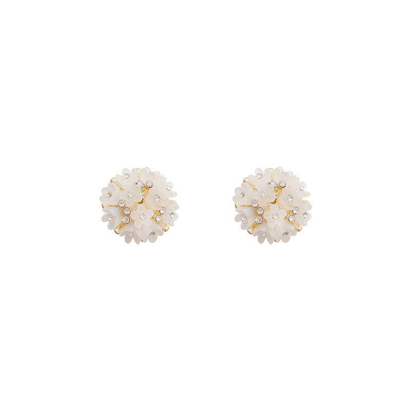 Anting Tusuk Sterling Silver 925 Desain Bunga Hias Zircon Untuk Wanita