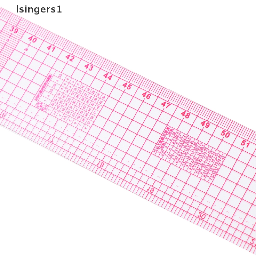 (lsingers1) Penggaris Lurus Dua Sisi Ukuran 54cm Untuk Tukang Jahit