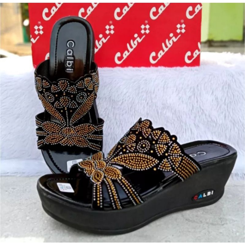 PROMO SALE SANDAL CALBI MODEL TERBARU/SANDAL SELOP WANITA CALBI MODEL KEKINIAN COD