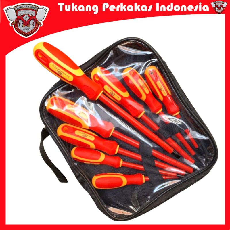 OBENG LISTRIK SET 8PCS - SCREWDRIVER 1000V