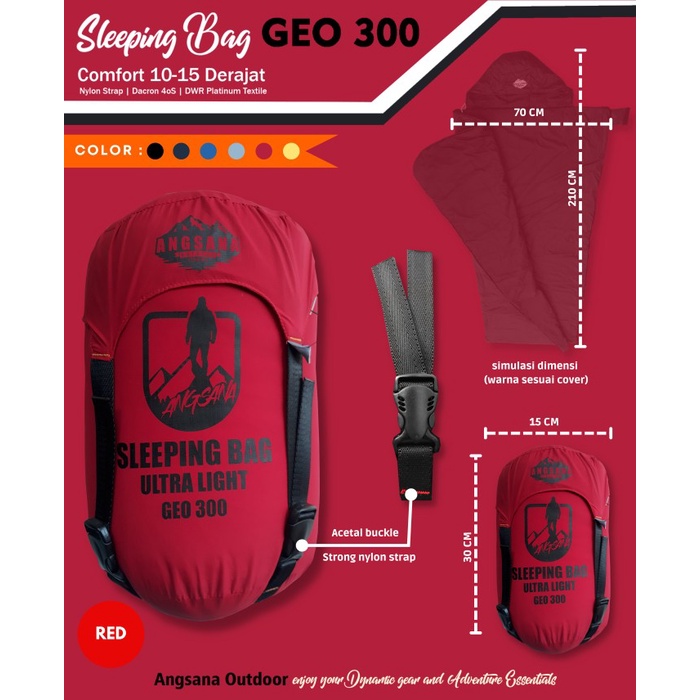 SLEEPING BAG ANGSANA GEO 300 COMPRESSION SACK LIMITED EDITION