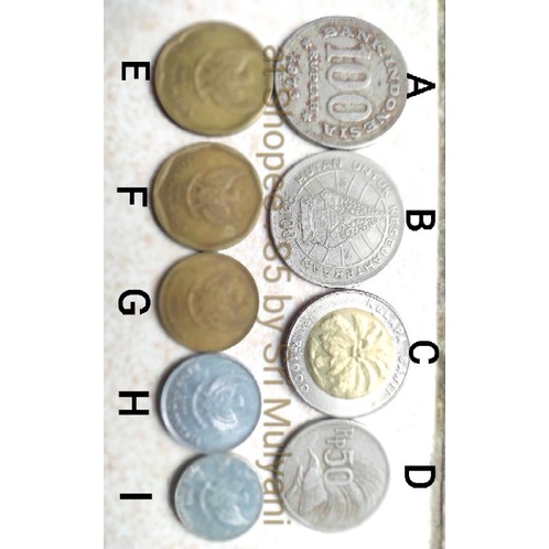 Uang Logam / koin Jadul / Kuno untuk ,mas kawin, cindera mata dll