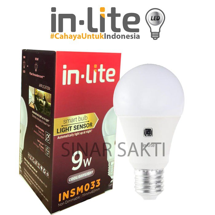 INLITE Lampu Sensor Cahaya 9w 9Watt 9 Watt 9 W IN-LITE INSM033