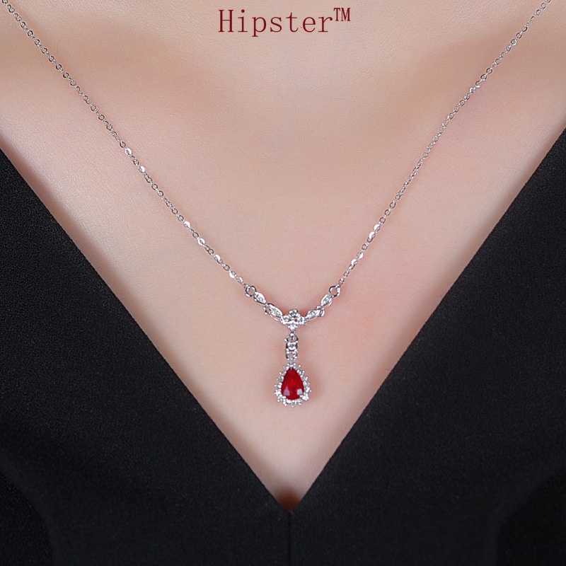 Vintage Temperament and Fully-Jewelled Natural Ruby Pendant Necklace