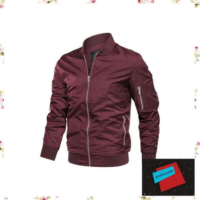 Jaket Pria parasut parka gunung Bomber Premium Scott PumaNavy IU194