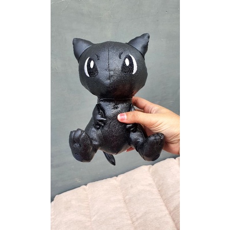Boneka Pokemon Leather Thunder Bolt Pikachu Black rare