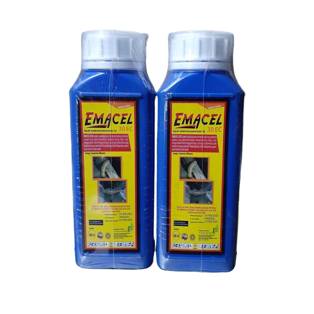 Insektisida Emacel 30 EC 500ml Racun Kontak Dan Lambung Bahan Aktif emamektin benzoat (emamectin benzoate) 30g/l Jimat Siklon Crumble Proclaim Mateni Dk Fenzo