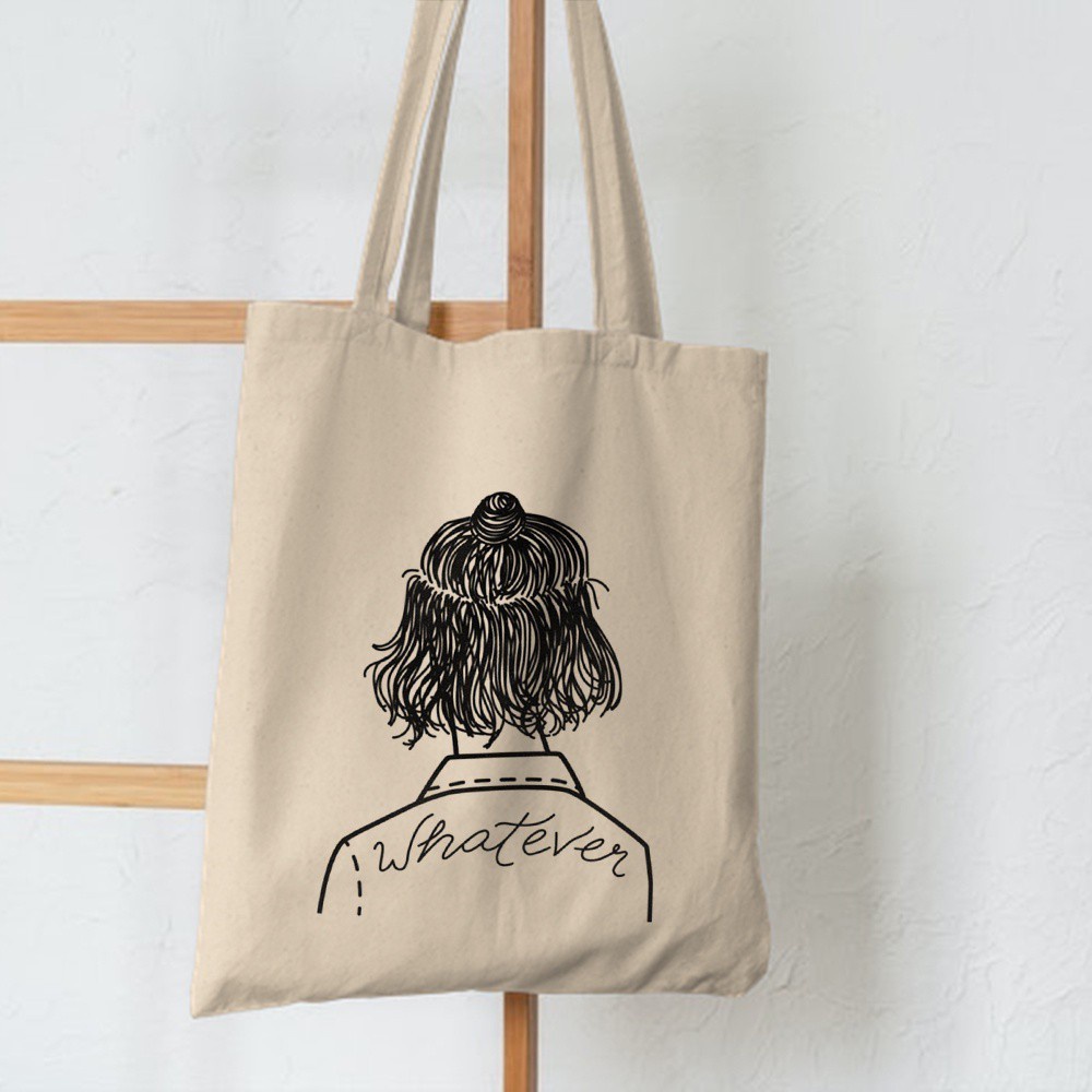 FLASH SALE 7.7 - [RESLETING] TULISAN &quot;WHATEVER&quot; TOTEBAG SEMI KANVAS | TOTEBAG UKURAN 33x38 CM |  TOTEBAG RESLETING | TOTEBAG BESAR | TOTEBAG KOREA | TOTEBAG TEBAL | TOTEBAG LAPTOP | TOTEBAG NONGKI | TOTEBAG MOTIF | TOTEBAG POLOS | TOTEBAG JINJING