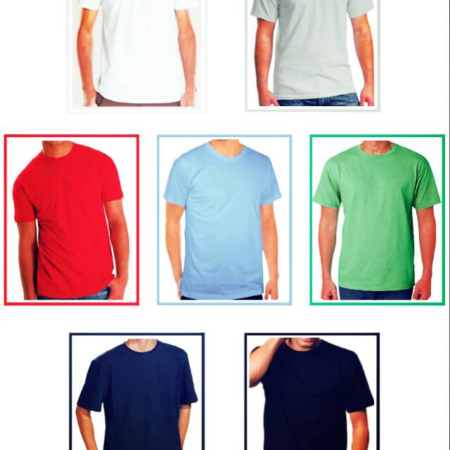 Grosir kaos polos katun combed 30s