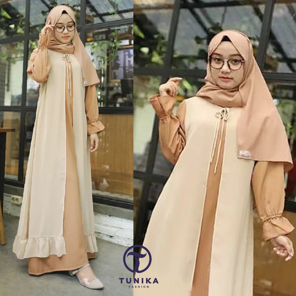 DRESS COD [ Promo Flash Sale ] Mamiza Dress Size S M L XL Muslim Casual Dress | Moscrepe