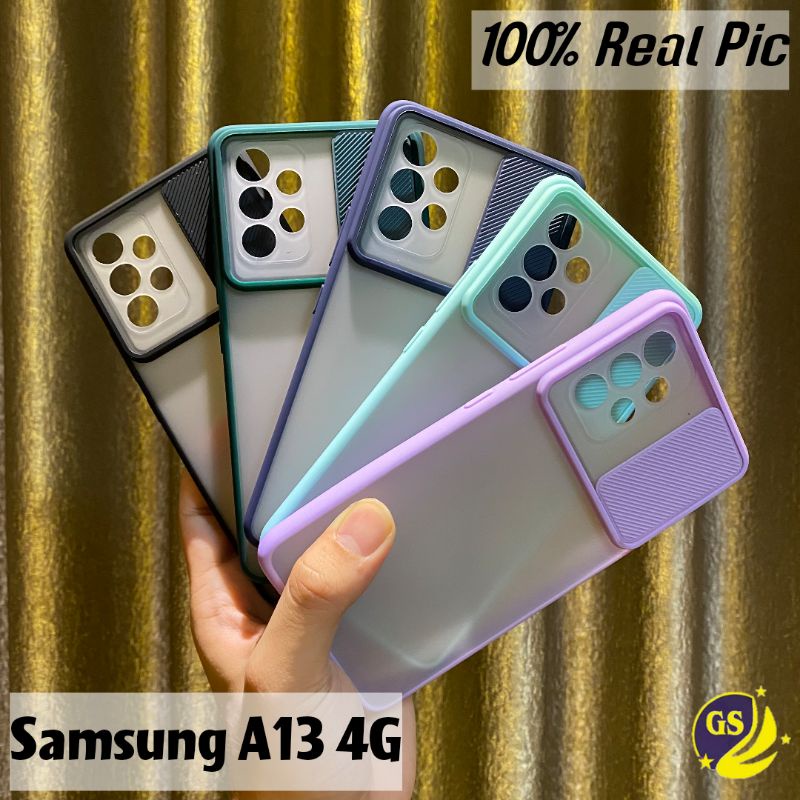 Samsung A13 4G / Samsung A03 A23 A33 A53 A73 5G A22 4G 5G A32 A52 A52S A72 4G 5G Slide Case Protection Camera Matte Candy Sliding Softcase Casing Pelindung Kamera