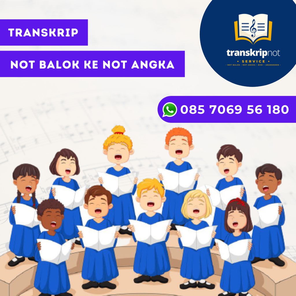 Jasa Penulisan Transkrip Not Balok - Not Angka