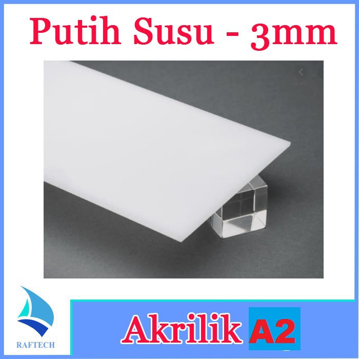 Akrilik A2 Lembaran 3mm Acrylic 3 mm Putih Susu Marga Cipta