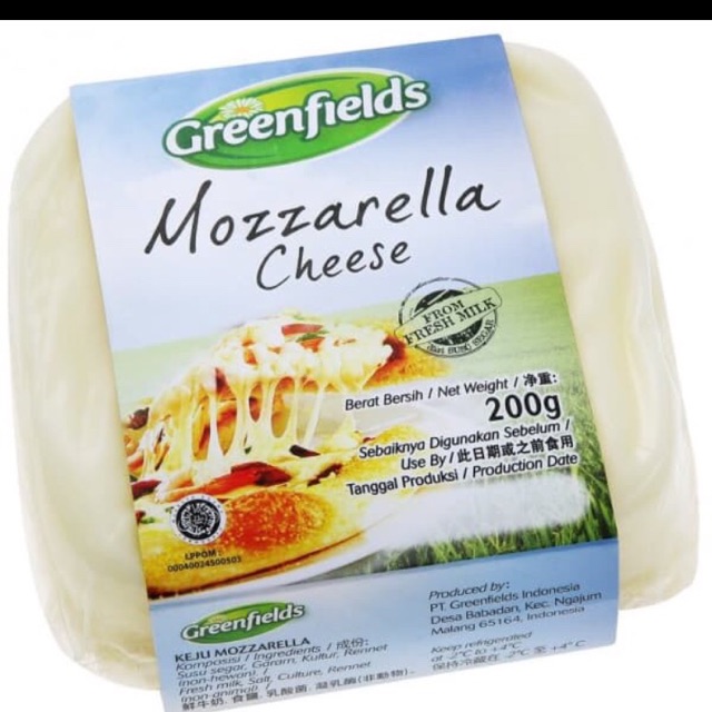 

Greenfield Mozarella Cheese 200gr (repack dari 1kg)