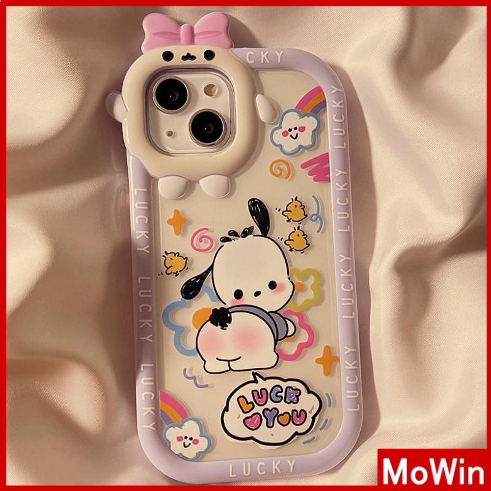 iPhone Case Silicone Soft Case Clear Case Airbag Shockproof Protection Camera Shiny Feel Puppy Cartoon Cute Compatible For iPhone 11 Pro Max 13 Pro Max 12 Pro Max 7Plus xr XS Max