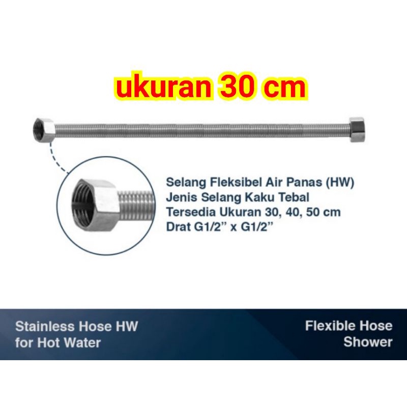 selang water heater 30 cm selang panas dingin 1/2 Selang water heater Flexibel kaku air panas ukuran 30 cm selang flexibel hose shower