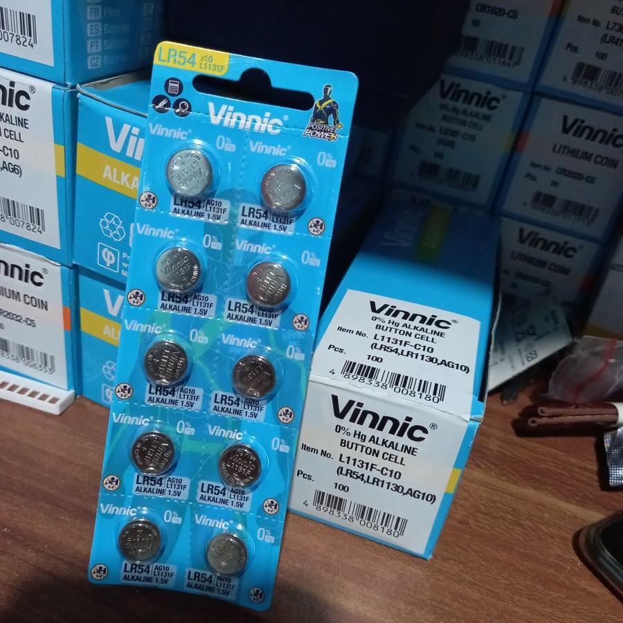 batrei vinnic L 1131 F / LR 1130 / AG 10/ batre murah grosir eceran batre kalkulator