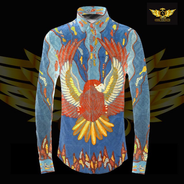 Sutra baron garut motif 4 bahan kain batik tulis kemeja pola ATBM pria