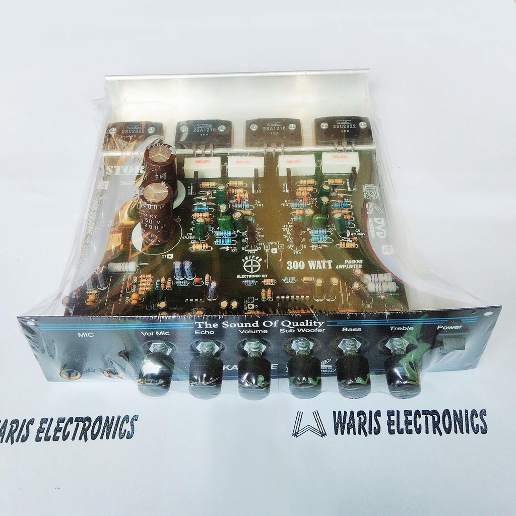kit mesin speaker aktif stereo amplifier Sanken 200w plus subwoofer dan echo