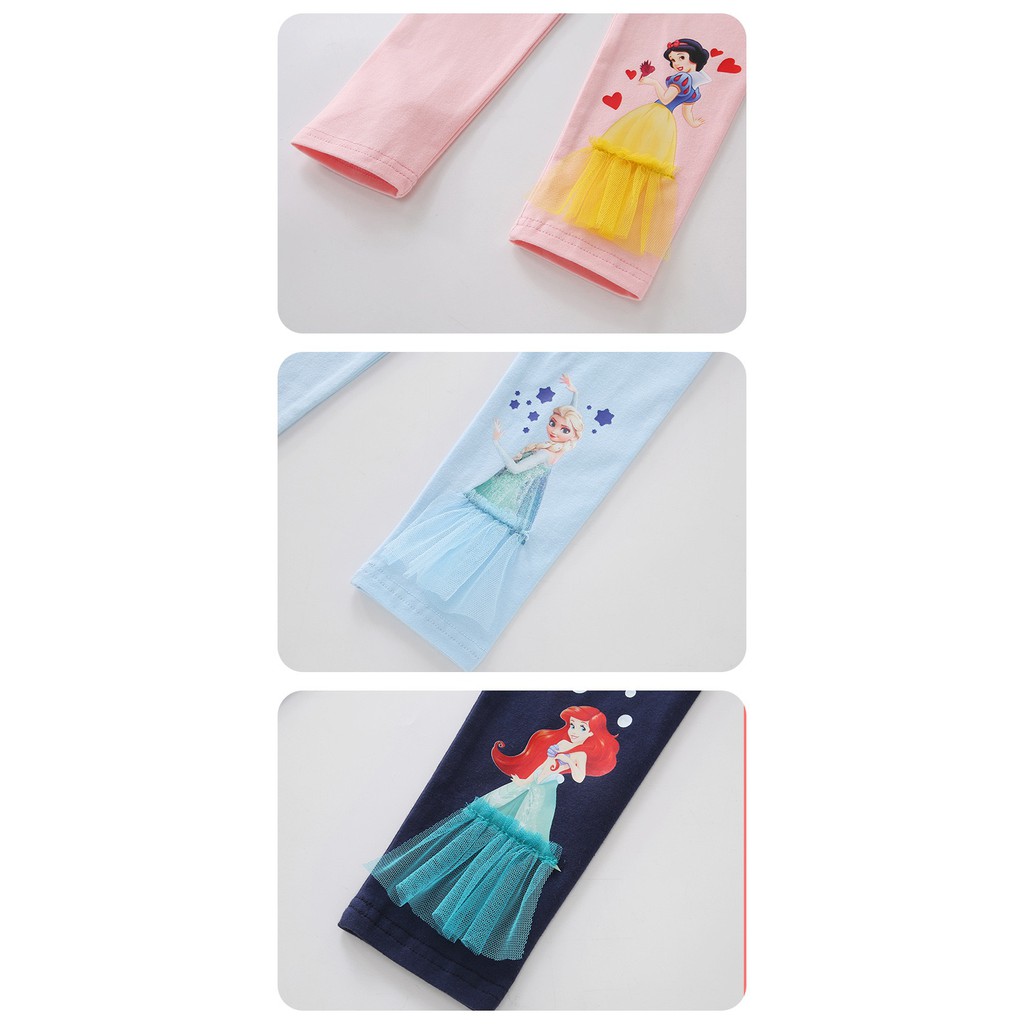 Legging Anak Import motif 3D Princess Frozen/Mermaid/Snow White/Sofia