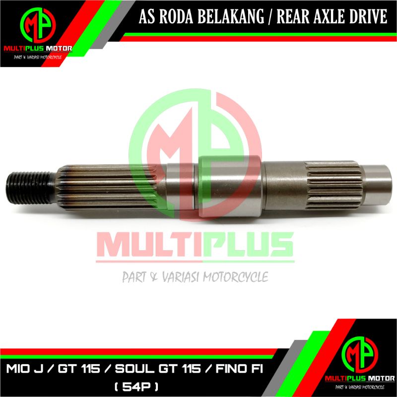 As roda belakang As tromol belakang Rear axle shaft MIO J,MIO GT 115,SOUL GT 115,MIO FINO FI 115