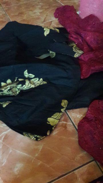 Maura Couple - Sania Ruffle Batik Couple Ori Ndoro Jowi Dnt Sarimbit Kebaya Couple Brukat Prada 2509