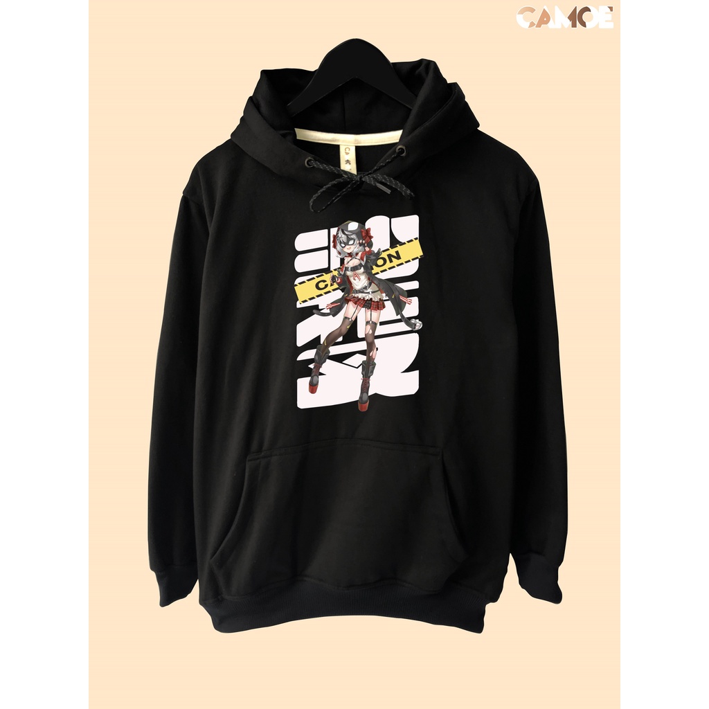 Jaket Hoodie Anime Hololive Sakamata Chloe Caution vTuber