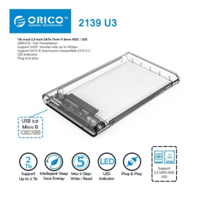 Casing Hardisk External HDD External Case 2.5&quot; USB 3.0 ORICO 2139U3